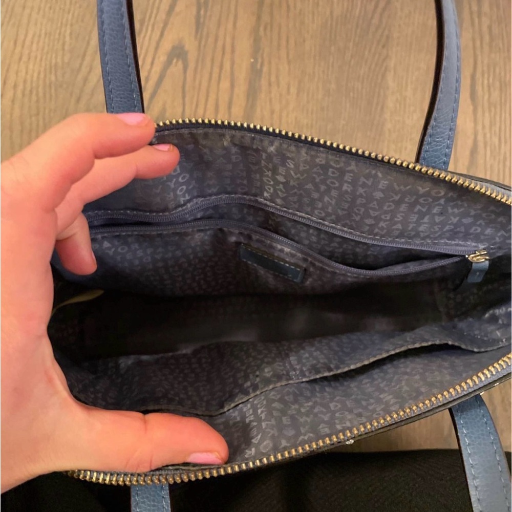 Kate Spade Patterson Drive Carli Blue Leather Handbag - Picture 3 of 4
